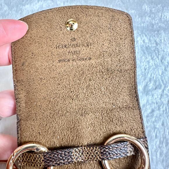 Louis Vuitton Damier Ebene key holder, fob holder keychain or cufflinks case - Picture 10 of 15